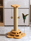 Cat Scratcher Turntable with Sisal Board and Toys.