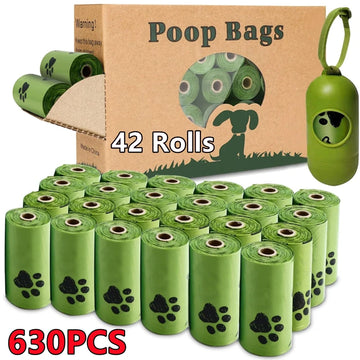 Biodegradable Dog Poop Bags with Dispenser, Scented Waste Bags.