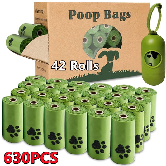 Biodegradable Dog Poop Bags with Dispenser, Scented Waste Bags.