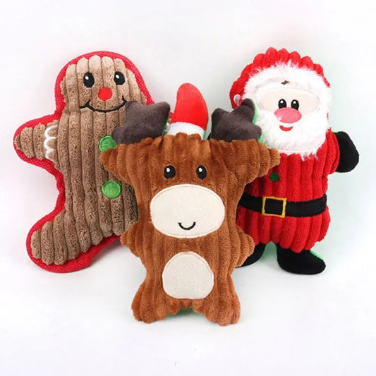 Cartoon Christmas Plush Dog Toys