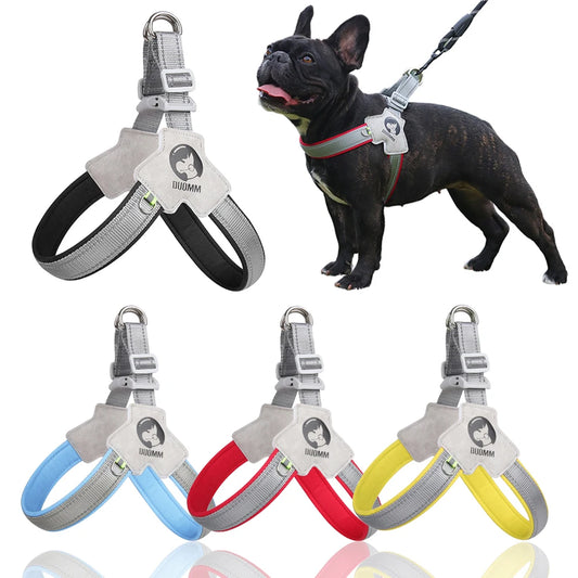 Adjustable Reflective Dog Harness for Small & Medium Dogs